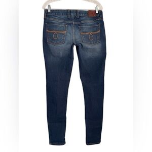 LUCKY BRAND Women's Médium Blue Jeans 6/28 Regular Skinny Ripped little Details